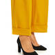 Marina Rinaldi Wide Leg Viscose Blend Trousers Ochre