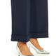 Marina Rinaldi Wide Leg Viscose Blend Trousers Navy 