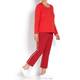 Marina Rinaldi red flared ankle grazer TROUSERS