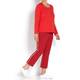 Marina Rinaldi red flared ankle grazer TROUSERS