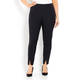 MARINA RINALDI BLACK TROUSER FRONT SLIT HEM