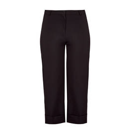 MARINA RINALDI WIDE-LEGGED CROPPED TROUSERS BLACK - Plus Size Collection