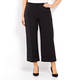 MARINA RINALDI WIDE-LEGGED CROPPED TROUSERS BLACK