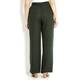 MARINA RINALDI dark green linen TROUSERS