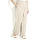 MARINA RINALDI sand linen TROUSERS