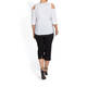 MARINA RINALDI PURE COTTON COLD SHOULDER TUNIC