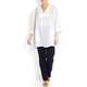 MARINA RINALDI white linen collared TUNIC