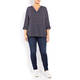 MARINA RINALDI PRINTED TUNIC NAVY