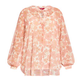 Marina Rinaldi Floral Georgette Tunic Pink - Plus Size Collection
