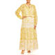 Marina Rinaldi Tiered Floral Skirt Yellow