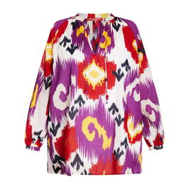 Marina Rinaldi Pure Cotton Abstract Print Tunic Multicolour - Plus Size Collection