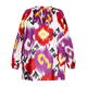 Marina Rinaldi Pure Cotton Abstract Print Tunic Multicolour