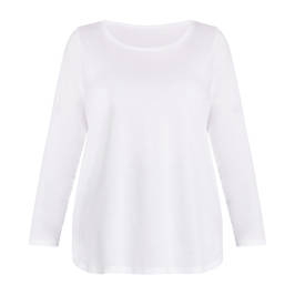 MARINA RINALDI JERSEY TOP WHITE  - Plus Size Collection