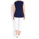 MARINA RINALDI navy cotton jersey VEST