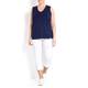 MARINA RINALDI navy cotton jersey VEST