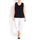 MARINA RINALDI BLACK cotton jersey VEST