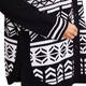 MARINA RINALDI SKI KNIT CARDIGAN BLACK AND WHITE 