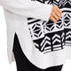 MARINA RINALDI SKI KNIT KNITTED TUNIC BLACK AND WHITE 