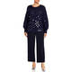 Marina Rinaldi Sweater With Large Sequins Cobalt