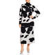 Marina Rinaldi Abstract Animal Print Knitted Skirt Black and Chalk