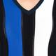 Marina Rinaldi BLUE AND BLACK vertical stripe SWEATER