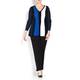 Marina Rinaldi BLUE AND BLACK vertical stripe SWEATER