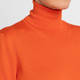 Marina Rinaldi Virgin Wool Short Sleeve Turtleneck Sweater Orange