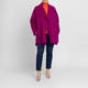 Marina Rinaldi Double Faced Wool Coat Cyclamen