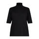 Marina Rinaldi Black Short Sleeve Polo Neck