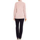 Marina Rinaldi Lurex Polo Neck Sweater Blush Pink