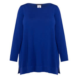Marina Rinaldi Virgin Wool Sweater Cobalt Blue - Plus Size Collection