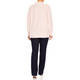 Marina Rinaldi Ribbed Jewel Embellished Sweater Pink 