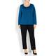 Marina Rinaldi blue silk and cotton blend sweater