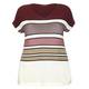 Marina Rinaldi Mahogany horizontal stripe SWEATER