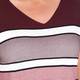 Marina Rinaldi Mahogany horizontal stripe SWEATER