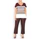 Marina Rinaldi Mahogany horizontal stripe SWEATER