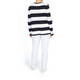 MARINA RINALDI NAVY AND WHITE STRIPE SWEATER