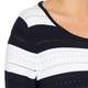 MARINA RINALDI NAVY AND WHITE STRIPE SWEATER