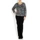 Marina Rinaldi light weight wool print sweater