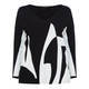 MARINA RINALDI ABSTRACT PRINT SWEATER BLACK AND WHITE 