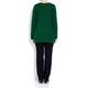 MARINA RINALDI forest green silk & cashmere SWEATER