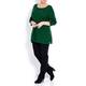 MARINA RINALDI forest green silk & cashmere SWEATER