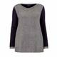 MARINA RINALDI NAVY AND GREY SWEATER