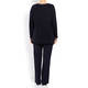 MARINA RINALDI NAVY AND GREY SWEATER