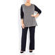 MARINA RINALDI NAVY AND GREY SWEATER