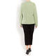 MARINA RINALDI EMBELLISHED WOOL BLEND JUMPER GREEN