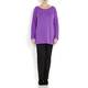 Marina Rinaldi textured rib detail wisteria sweater