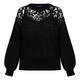 Marina Rinaldi Lace Front Sweater Black 