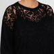 Marina Rinaldi Lace Front Sweater Black 