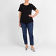 Marina Rinaldi Rhinestone Embellished T-Shirt Black